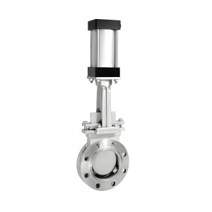 氣動對夾式刀閘閥PNI.0 DN200的，材質(zhì)碳鋼